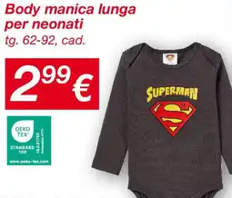 KiK Body manica lunga per neonati offerta
