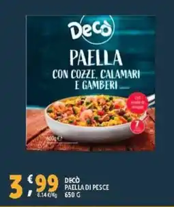 Deco Supermercati Decò paella di pesce offerta