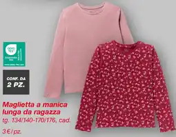 KiK Maglietta a manica lunga da ragazza offerta