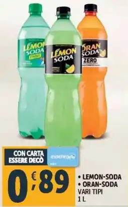 Deco Supermercati LEMON-SODA-ORAN-SODA vari tipi offerta