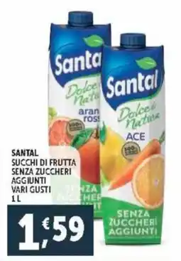 Deco Supermercati Santal succhi di frutta senza zuccheri aggiunti vari gusti offerta