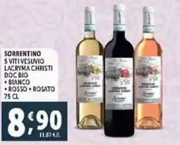 Deco Supermercati Sorrentino 5 vitivesuvio lacryma christi DOC bio offerta