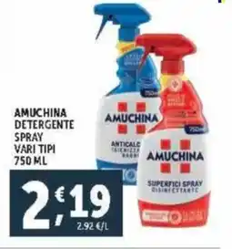 Deco Supermercati Amuchina detergente spray vari tipi offerta