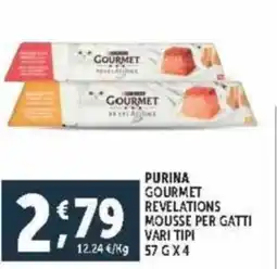 Deco Supermercati Purina gourmet revela`tions mousse per gatti vari tipi offerta