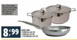 Deco Supermercati Steel pan pentola-padella-casseruola offerta