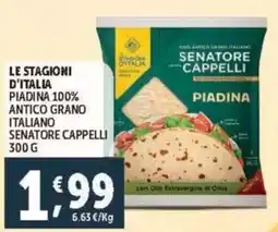 Deco Supermercati Le stagioni d'italia piadina 100% antico grano italiano senatore cappelli offerta