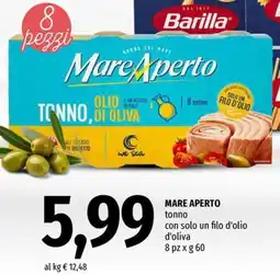 Famila Market MARE APERTO tonno con solo un filo d'olio d'oliva offerta