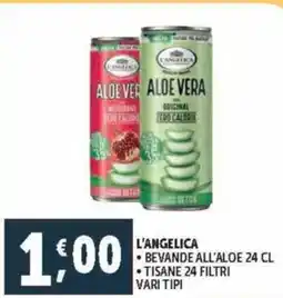 Deco Supermercati L'angelica bevande all'aloe 24 cl • tisane 24 filtri vari tipi offerta