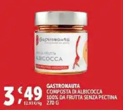 Deco Supermercati Gastronauta composta di albicocca 100% da frutta senza pectina offerta
