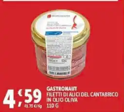 Deco Supermercati Gastronaut filetti di alici del cantabrico in olio oliva offerta