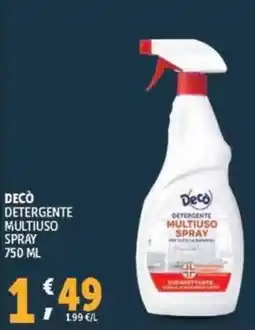Deco Supermercati Decò detergente multiuso spray offerta