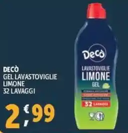 Deco Supermercati Decò gel lavastoviglie limone offerta