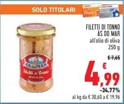 Conad Filetti di Tonno Às do Mar offerta