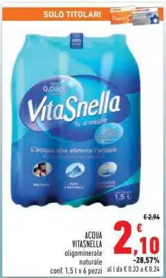 Conad Acqua Vitasnella offerta