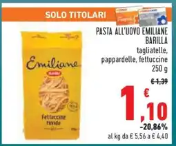 Conad PASTA ALL'UOVO EMILIANE BARILLA offerta
