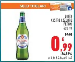 Conad Birra Nastro Azzurro Peroni offerta