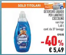 Conad Detersivo Liquido per Lavatrice Coccolino offerta
