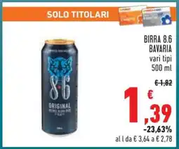 Conad BIRRA 8.6 BAVARIA offerta