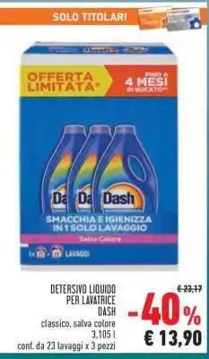 Conad DETERSIVO LIQUIDO PER LAVATRICE DASH offerta
