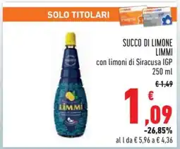 Conad Succo di Limone Limmi offerta