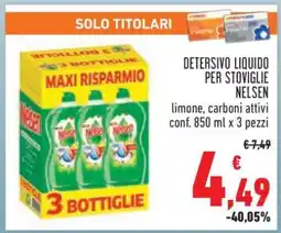 Conad Detersivo Liquido per Stoviglie Nelsen offerta