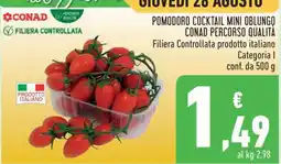 Conad POMODORO COCKTAIL MINI OBLUNGO CONAD PERCORSO QUALITÀ offerta