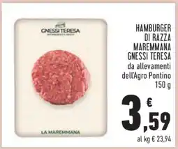 Conad HAMBURGER DI RAZZA MAREMMANA GNESSI TERESA offerta