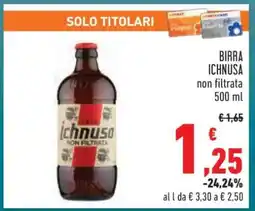 Conad BIRRA ICHNUSA non filtrata 500 ml offerta