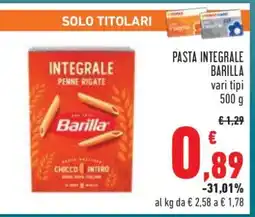 Conad PASTA INTEGRALE BARILLA offerta