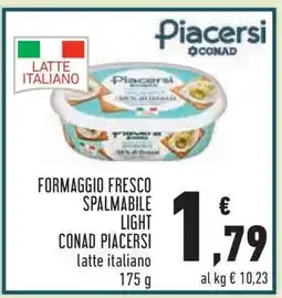 Conad Formaggio Fresco Spalmabile Light Conad Piacersi offerta