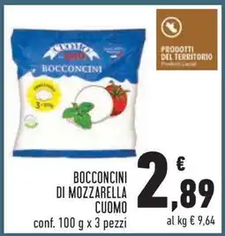 Conad Bocconcini di Mozzarella Cuomo offerta