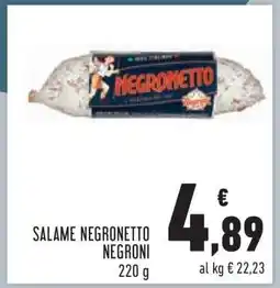 Conad Salame Negronetto Negroni offerta