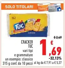 Conad CRACKER TUC offerta