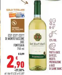 Conad EST! EST!! EST!!! DI MONTEFIASCONE DOC FONTEGAIA offerta