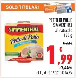 Conad PETTO DI POLLO SIMMENTHAL offerta