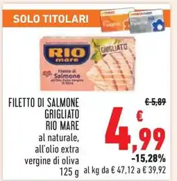 Conad Filetto di Salmone Grigliato Rio Mare offerta