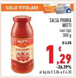 Conad SALSA PRONTA MUTTI offerta
