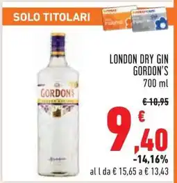 Conad LONDON DRY GIN GORDON'S offerta