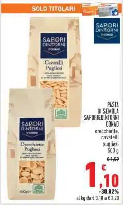 Conad Pasta di Semola Sapori&Dintorni Conad offerta