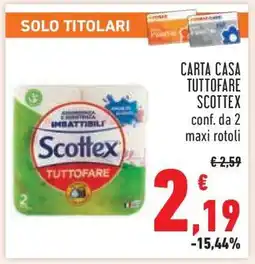 Conad CARTA CASA TUTTOFARE SCOTTEX offerta