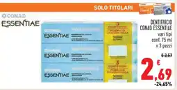 Conad Dentifricio Conad Essentiae offerta
