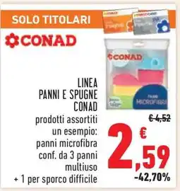 Conad LINEA PANNI E SPUGNE CONAD offerta