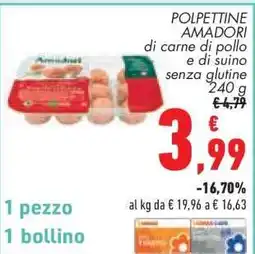 Conad Polpettine Amadori offerta
