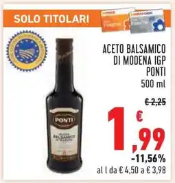 Conad Aceto Balsamico di Modena IGP Ponti offerta