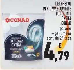 Conad Detersivo per Lavastoviglie Tutto in 1 Extra Conad offerta