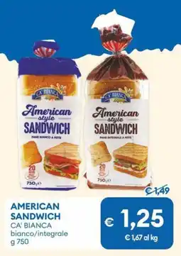MD Discount American sandwich CA' BIANCA offerta