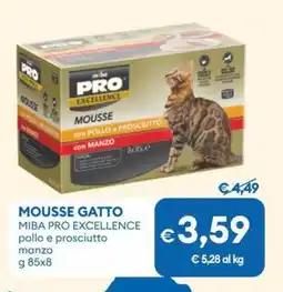 MD Discount Mousse gatto MIBA PRO EXCELLENCE offerta