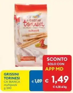MD Discount Grissini torinesi CA' BIANCA offerta