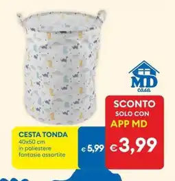 MD Discount MD casa Cesta tonda offerta