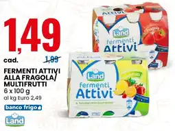 Eurospin Fermenti attivi alla fragola/ multifrutti Land offerta